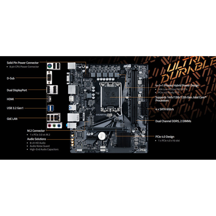 مادربرد گیگابایت مدل H610M S2H V2 rev. 1.0