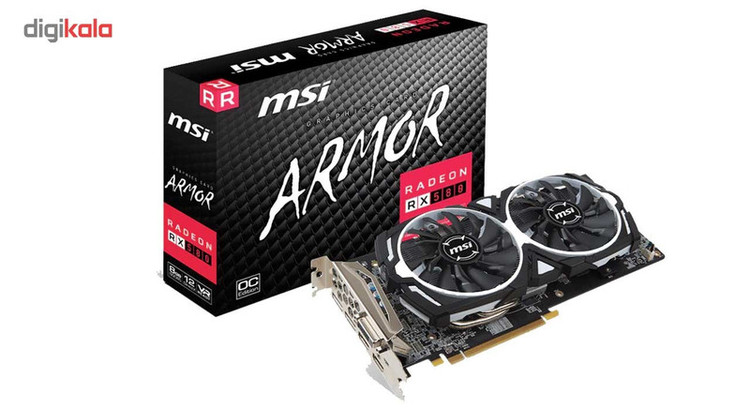 کارت گرافیک ام اس آی استوک مدل RADEON RX 580 ARMOR 8G OC