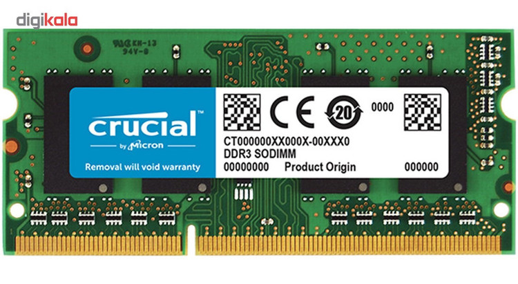 رم لپ تاپ کروشیال مدل DDR3L 1600MHz ظرفیت 8 گیگابایت